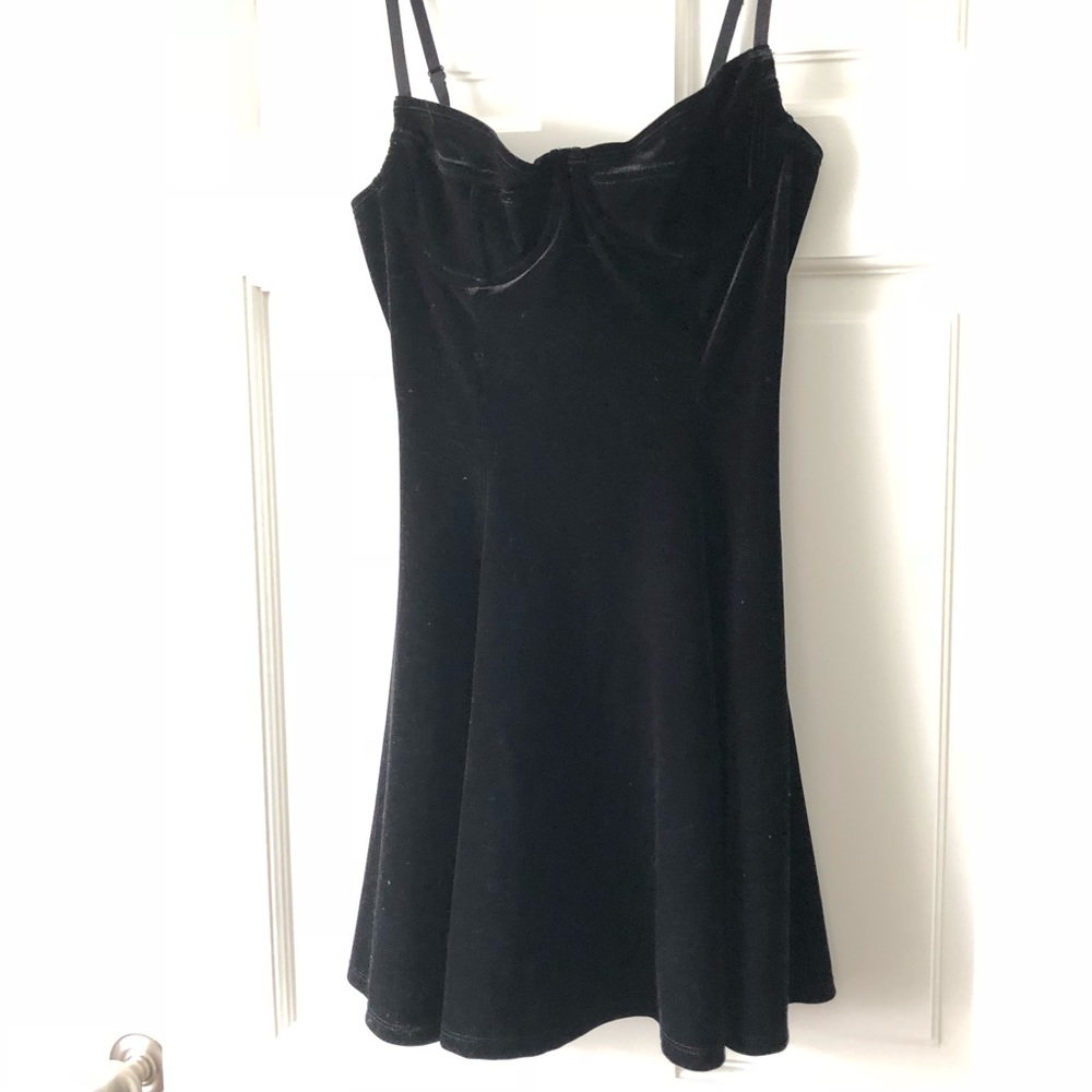 American Apparel black velvet dress